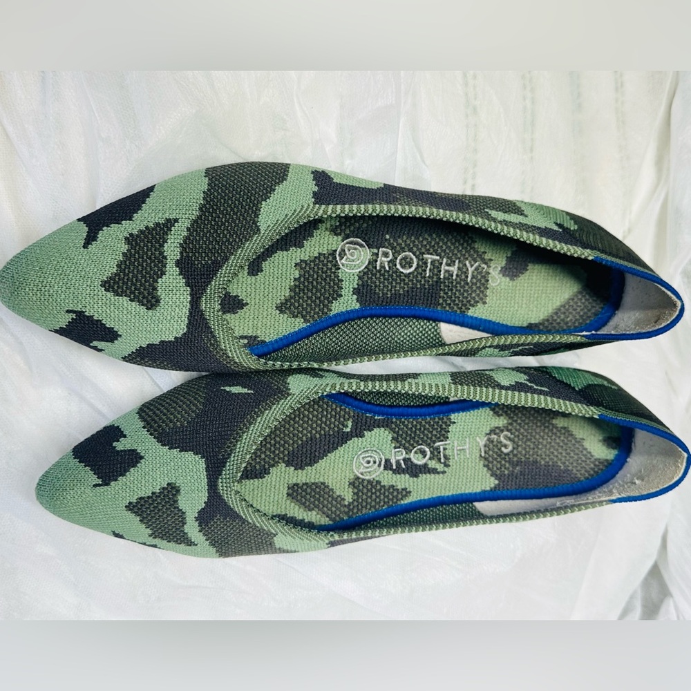 Rothy's Camouflage Green Flats